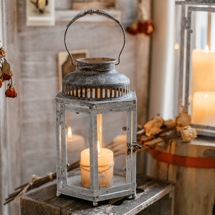 Metal Lantern Candle Holder