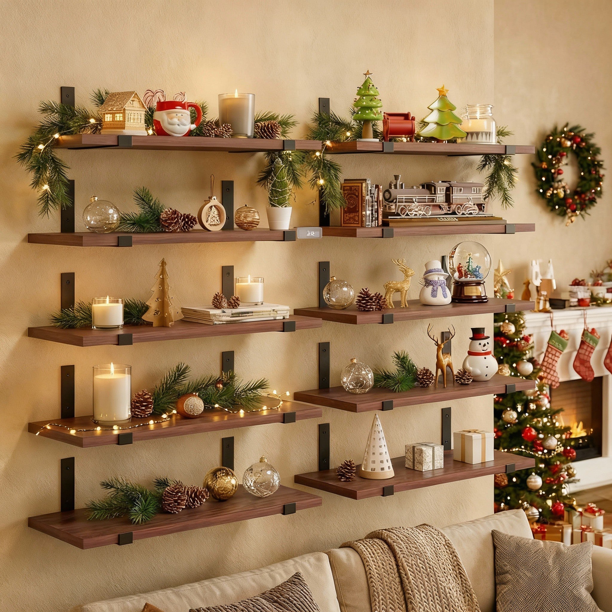 Rustic Floating Shelves