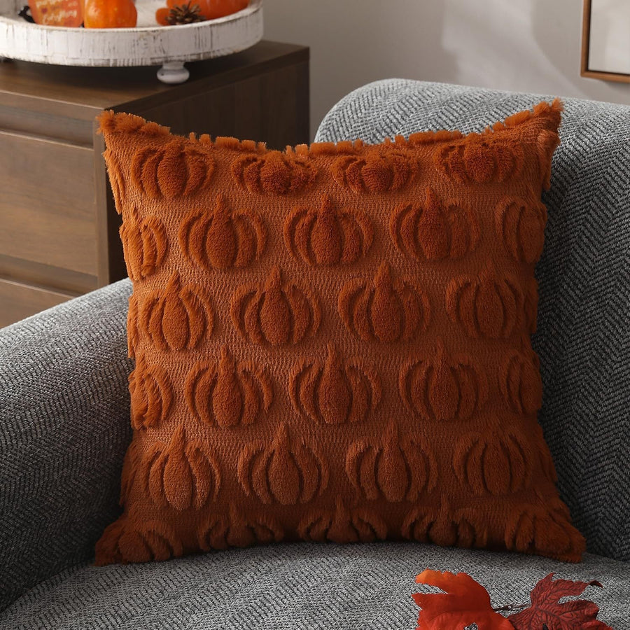Caramel Pumpkin Covers, Pair