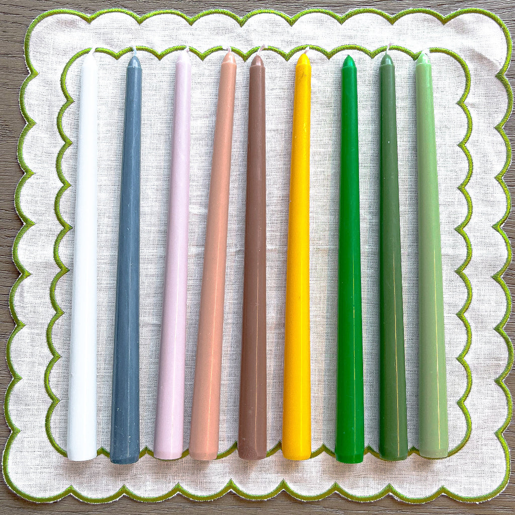 Rose Glow Extra Tall Taper Candles – 24 Candles