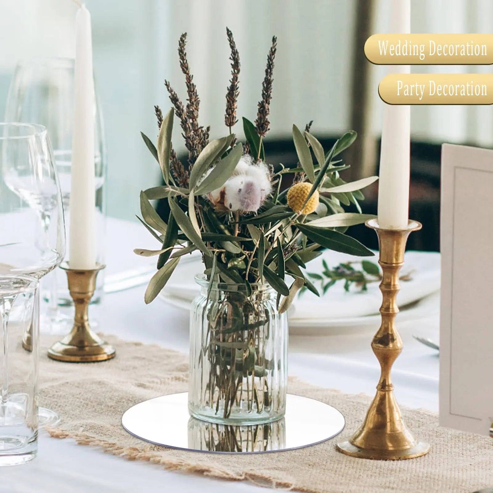 Acrylic Mirror Centerpieces