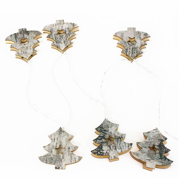 Wooden Tree String Lights, Warm White