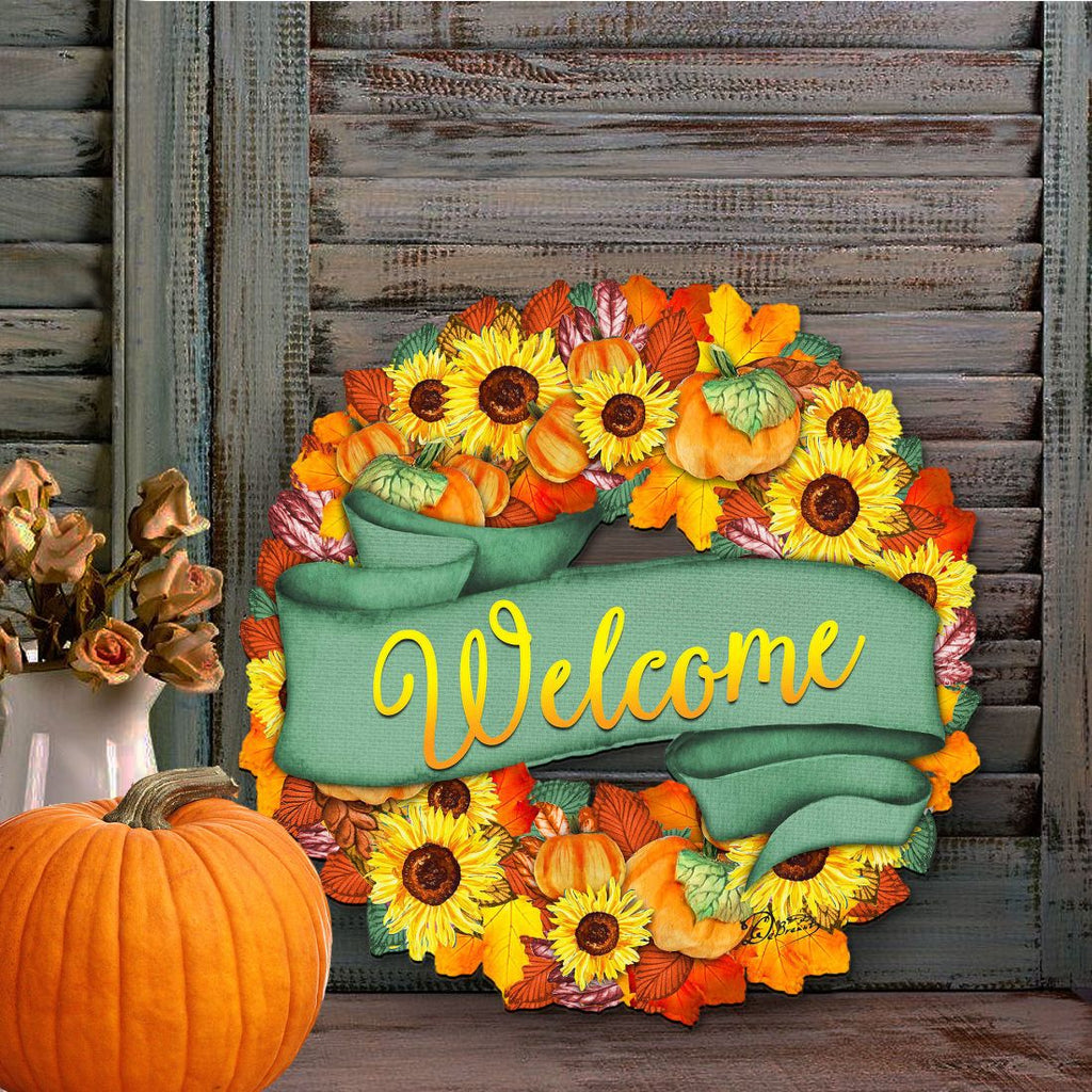 Floral Fall Door Wreath
