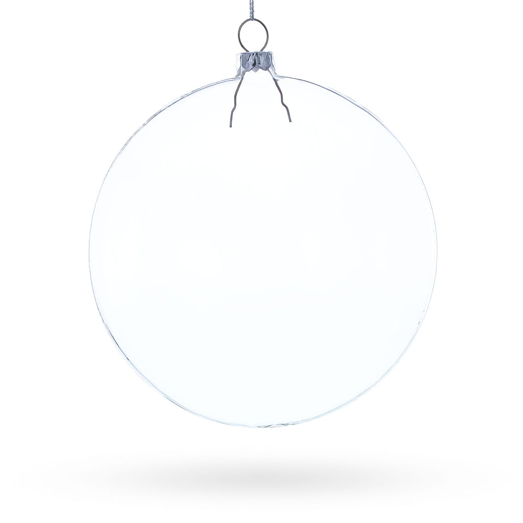Clear Glass Disc Ornaments, Set of 3
