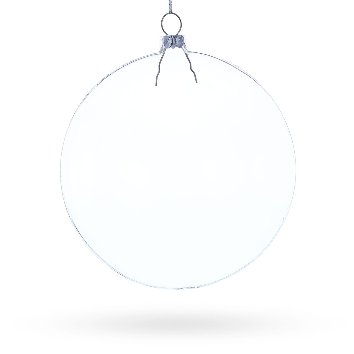 Clear Glass Disc Ornaments, Set of 3