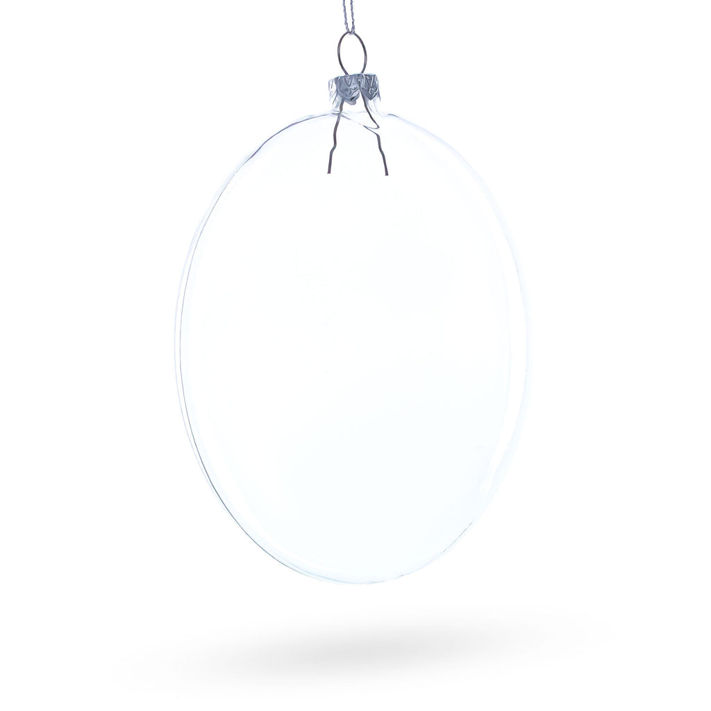 Clear Glass Disc Ornaments, Set of 3