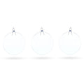 Clear Glass Disc Ornaments, Set of 3