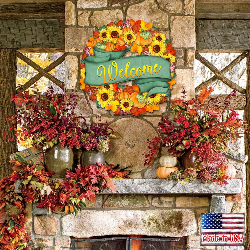 Floral Fall Door Wreath