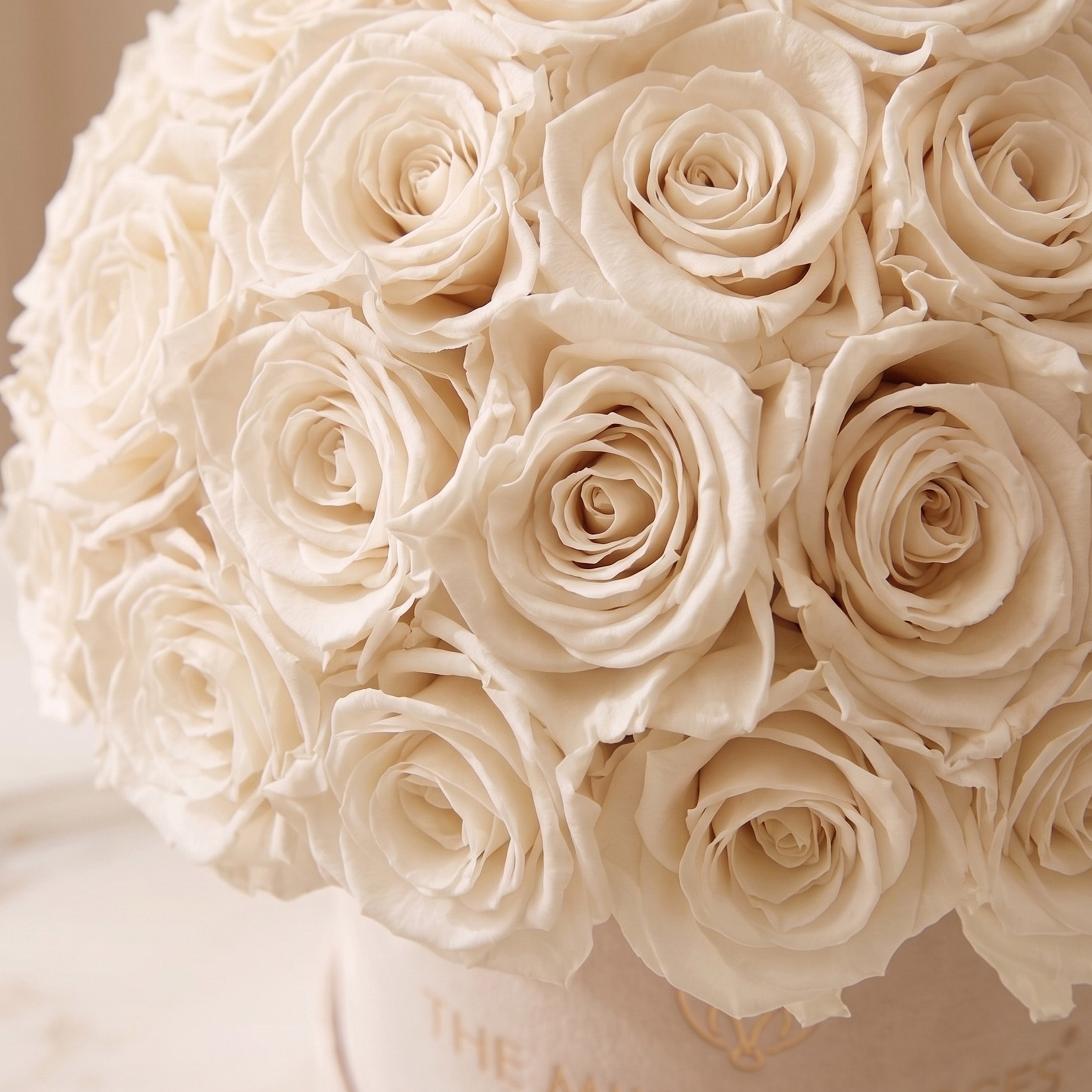 Beige Suede Rose Box