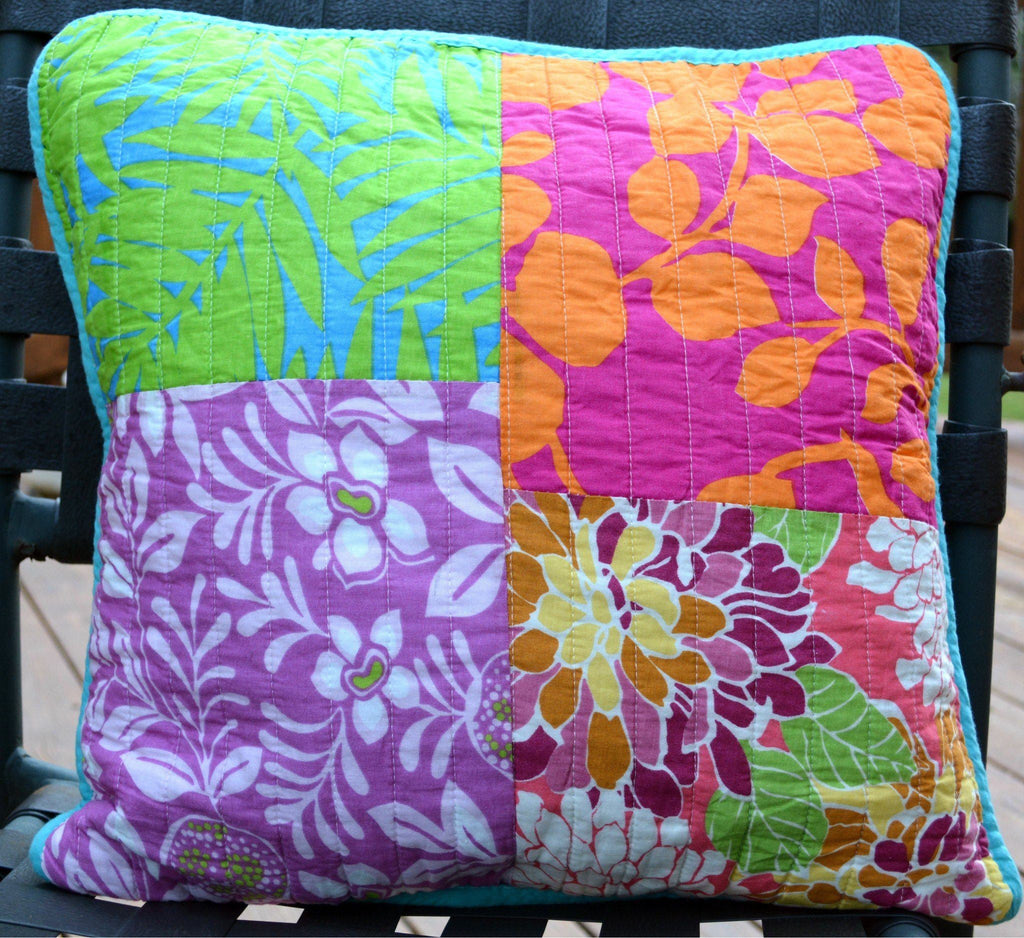 Flower Power Patchwork Cushion Covers, Set of 2
