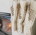 Cream Knit Stocking