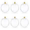 Clear Glass Ball Ornaments, Set of 6