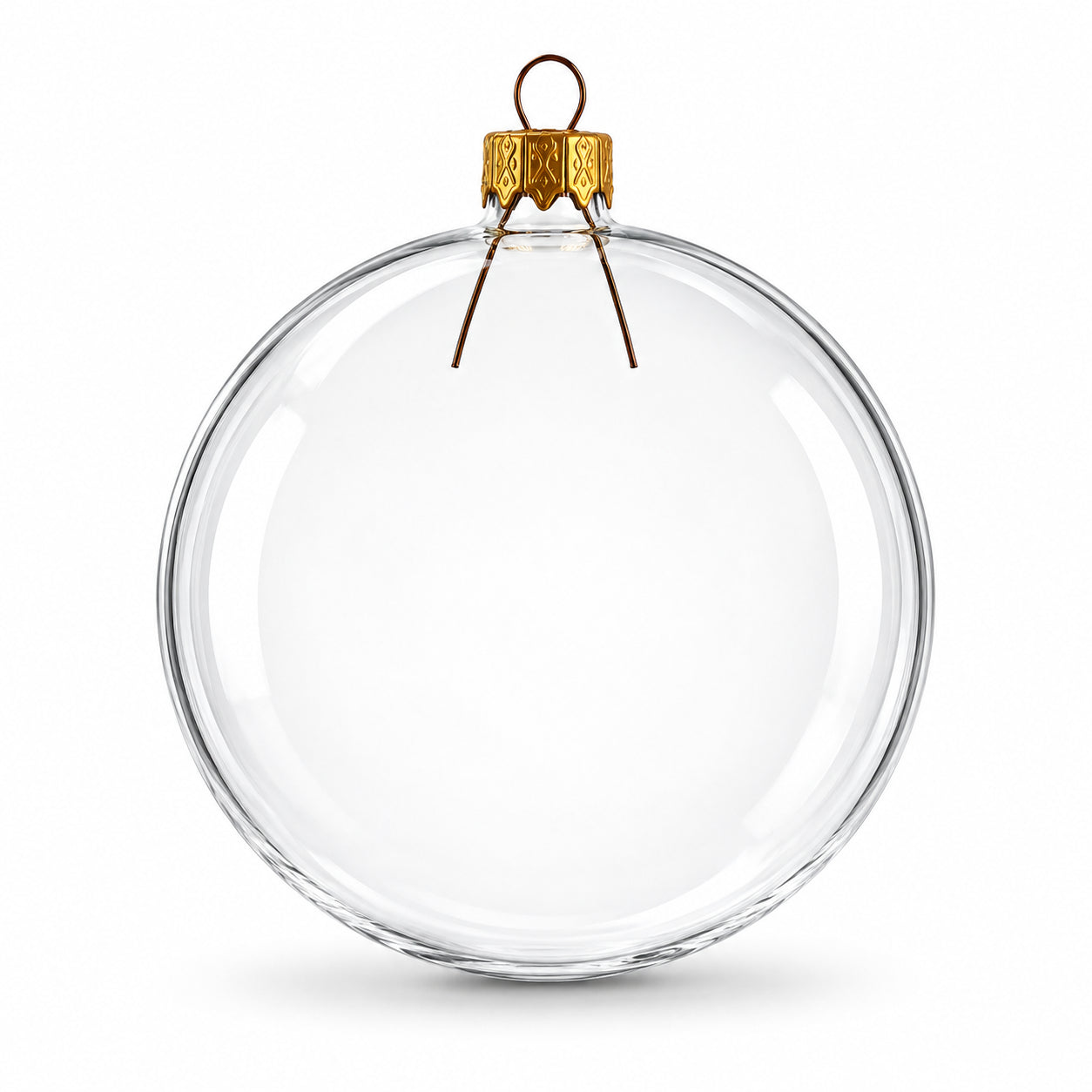 Clear Glass Ball Ornaments, Set of 6