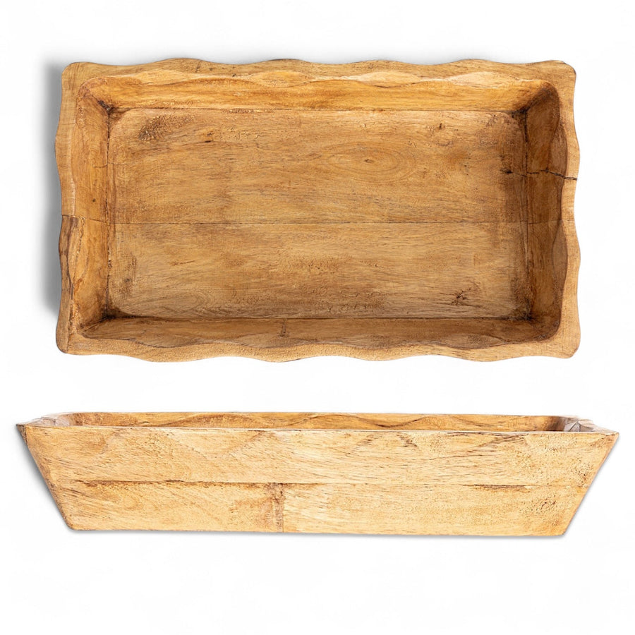 Mango Wood Scalloped Tray