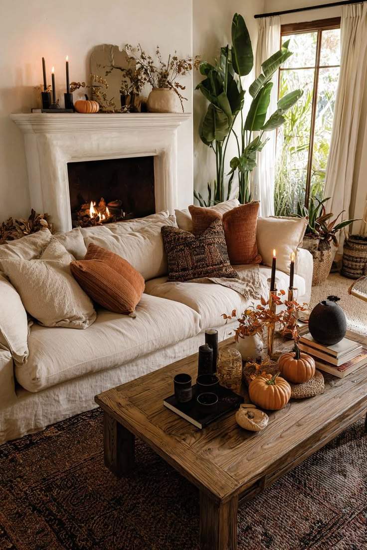 A Cozy Autumn Living Room