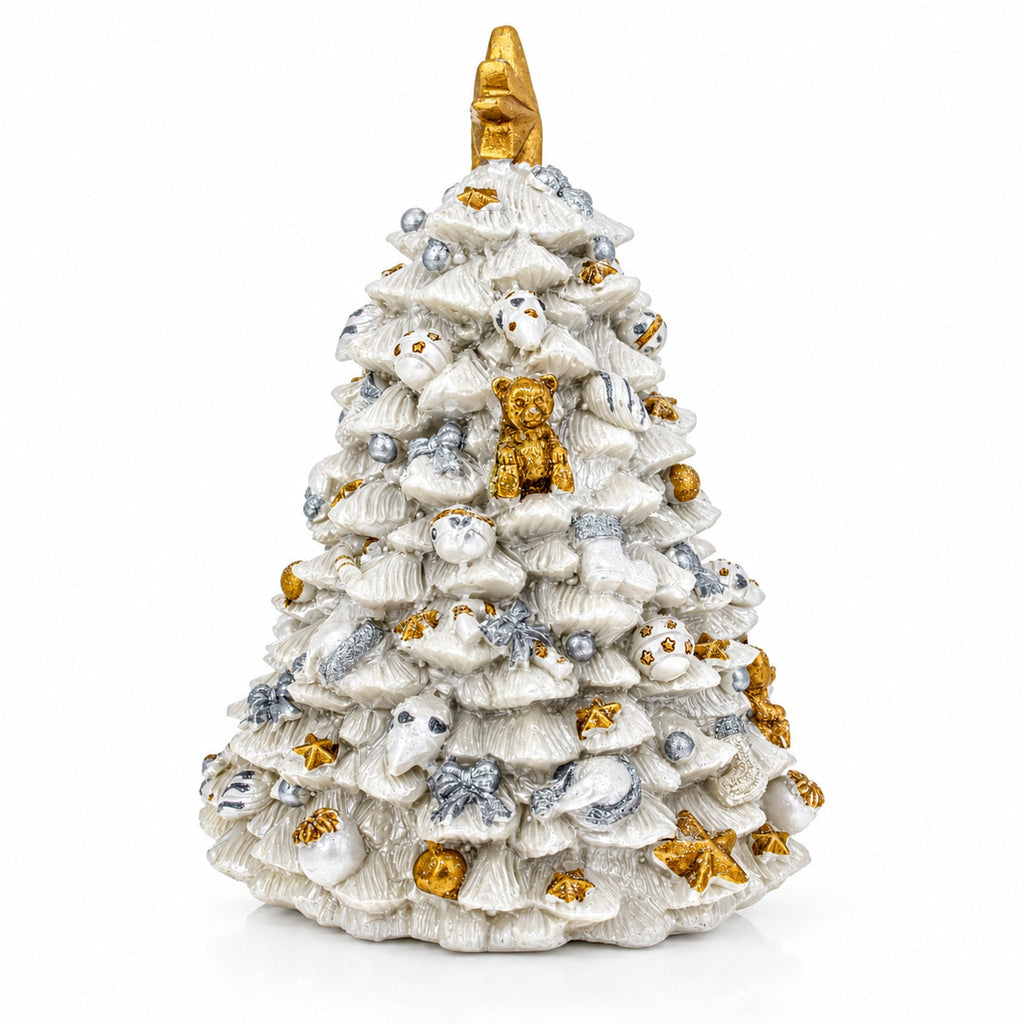 White & Gold Musical Christmas Tree