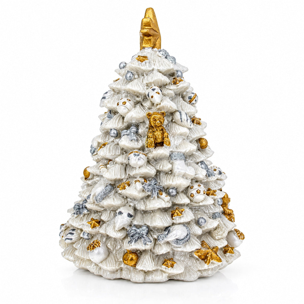 White & Gold Musical Christmas Tree