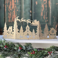 Gold Folding Christmas Scene
