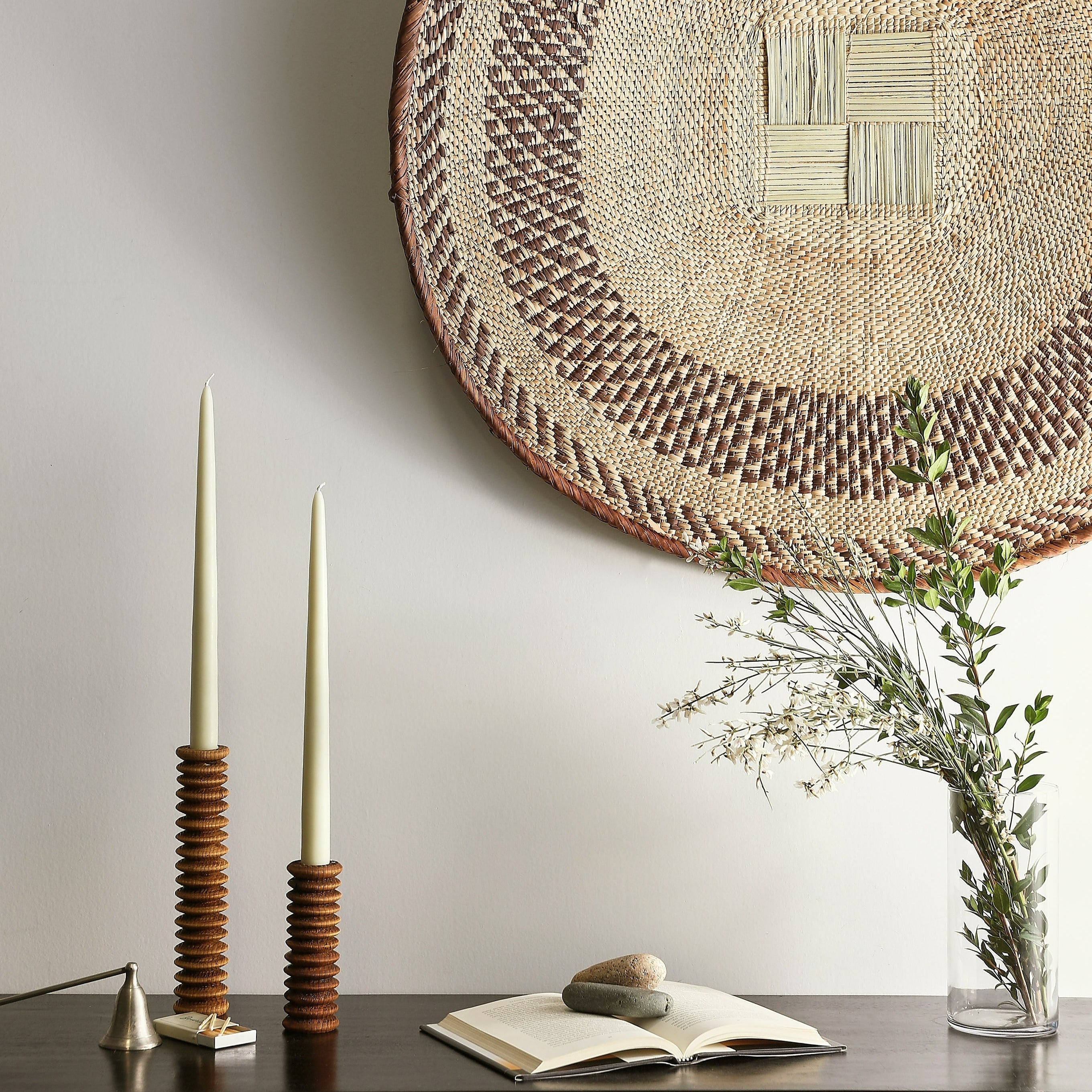 Spiral Wood Candle Holder